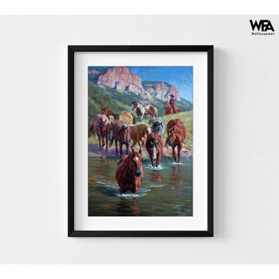 River Crossing With Horses