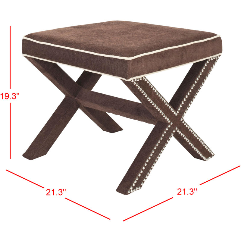 Repose-pieds standard carré 21,5 po Dangela, Brun chocolat