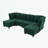U Shape Sectional Sofa with Storage Ottoman-1118643729