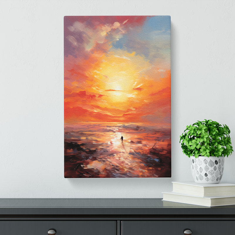 Sunrise Gestural - No Frame Print, 50cm H x 35cm W x 3cm D