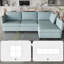 Canapé-lit modulaire en tissu avec rangement Chenille-637996897