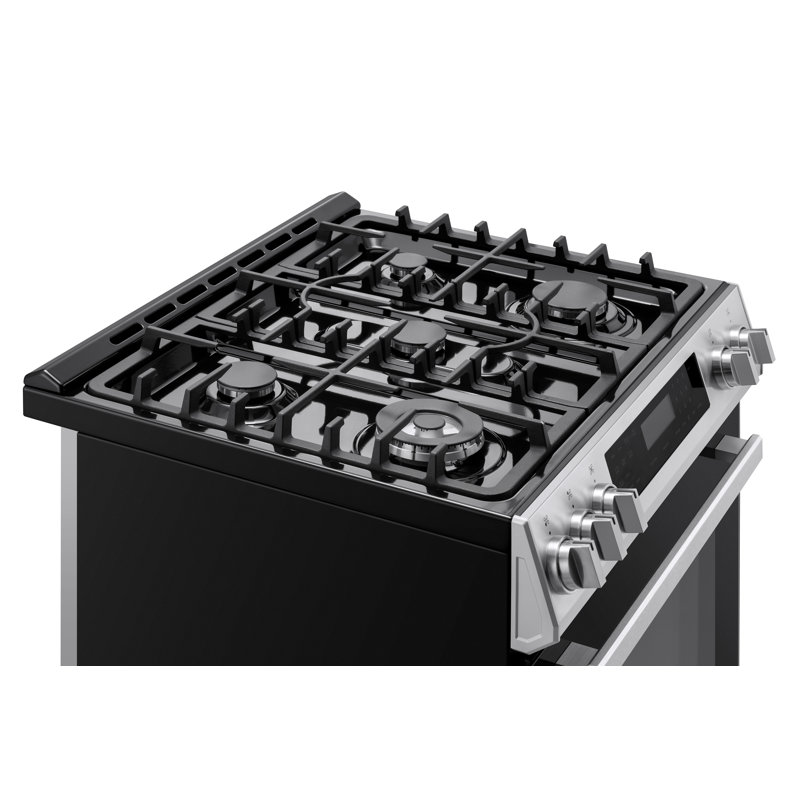 Hamilton Beach, cuisinière à convection à double carburant de 30 po, avec commande tactile à DEL, acier inoxydable