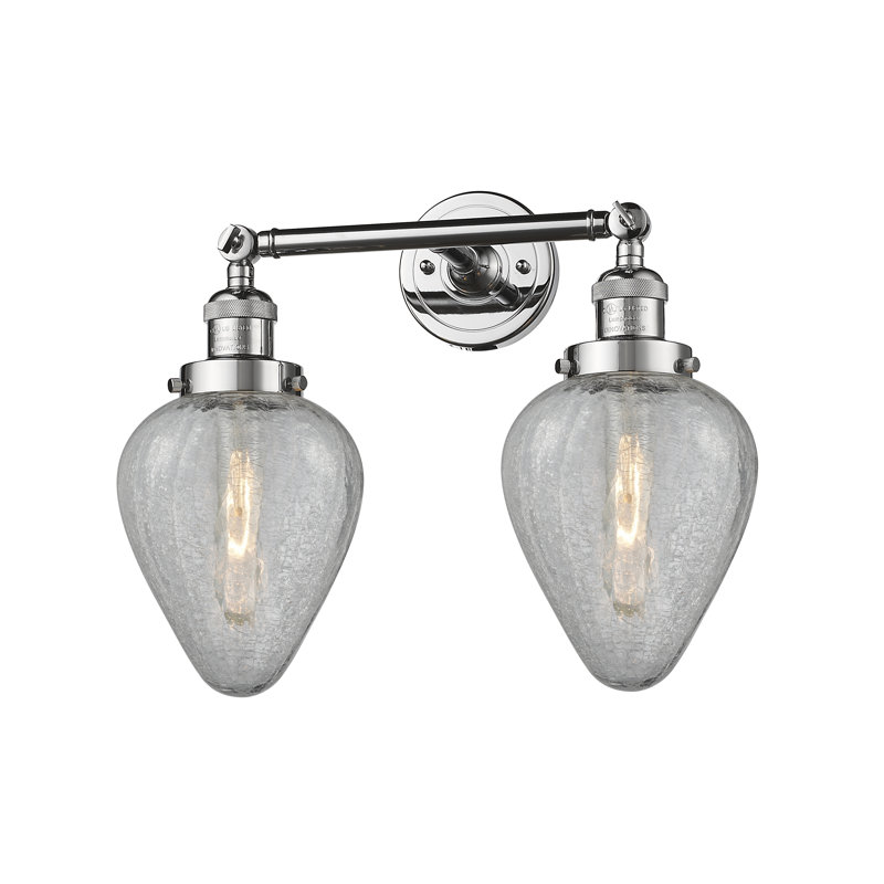 Éclairage pour salle de bain à intensité variable 2 lumières Shauna, Chrome poli