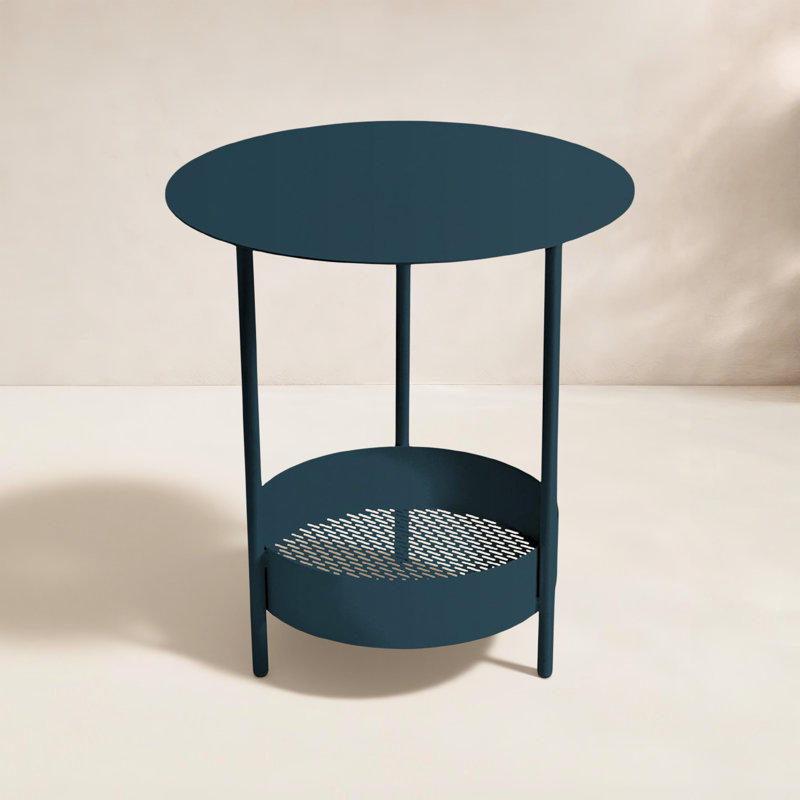 Salsa Outdoor Round Side Table, Acapulco Blue