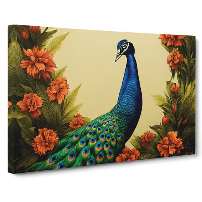 Pleasing Peacock - Wrapped Canvas