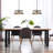 3-Light Black & Gold Drum Modern Industrial Chandelier with Sloped Ceiling Design
