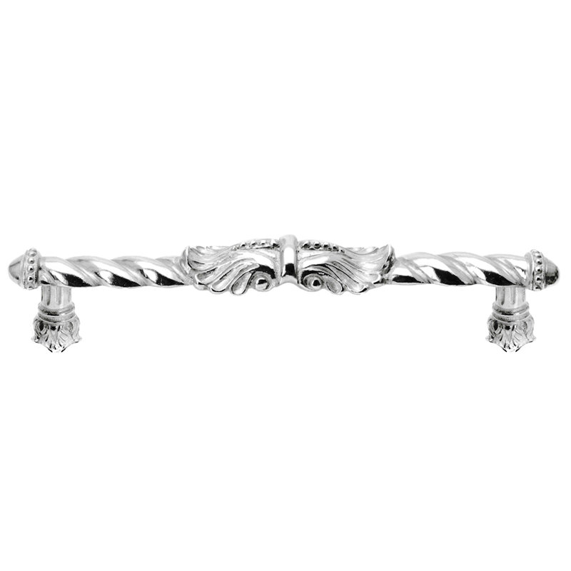 Poignée Acanthus de style roman, 6", Chrome