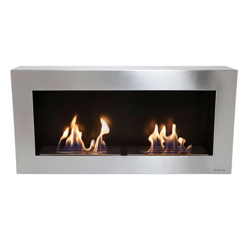 Astrid Belfry Heating 90cm W Silver Bio-Ethanol Fireplace