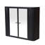 Armoire de salle de bain avec 2 portes en miroir, compartiment ouvert, cadre, noir antique, design contemporain, miroir de rangement de 8,2 po de largeur et tablette, moderne Mid-Century, profondeur de 27,71 po, largeur-1344852455