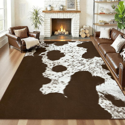 Tapis en simili cuir de vache 4 x 6 pi