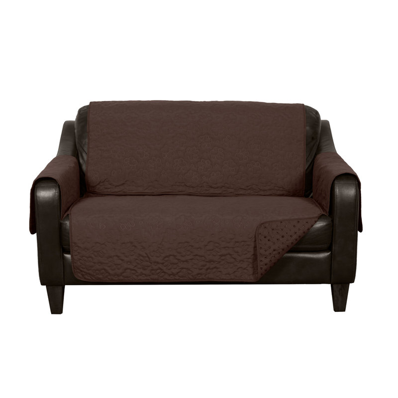 Non-Slip Waterproof Loveseat Cover Furniture Protector, Espresso 100% Polyester