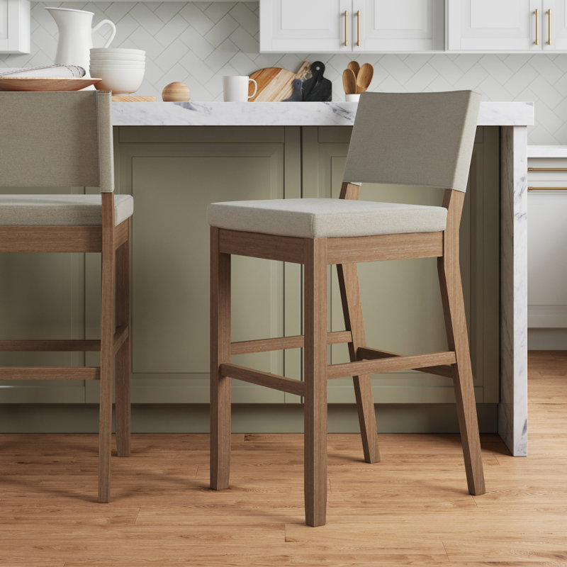 Tabouret de bar en bois rembourré