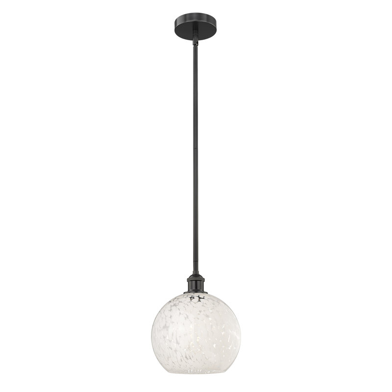 Luminaire suspendu 1 lumière Ivana, H 11,25 po x l 10 po x P 10 po, Noir mat