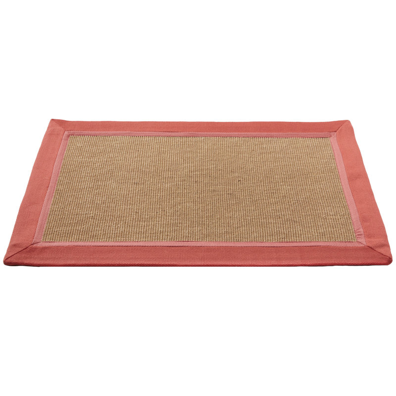 Bayside Jute Rug, 22" W x 34" L, Red/Natural