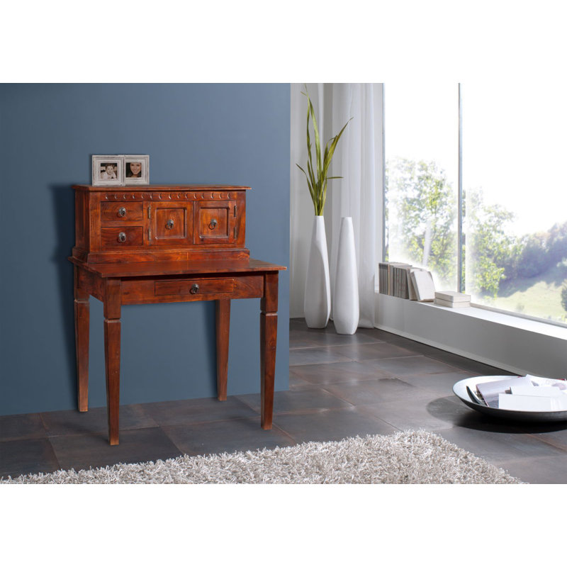 Oxford Solid Wood Writing Desk, Nougat