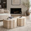 Table basse ronde, table d'appoint moderne et multifonctionnelle pour salon, chambre à coucher, appartement, bureau personnel, assemblage facile