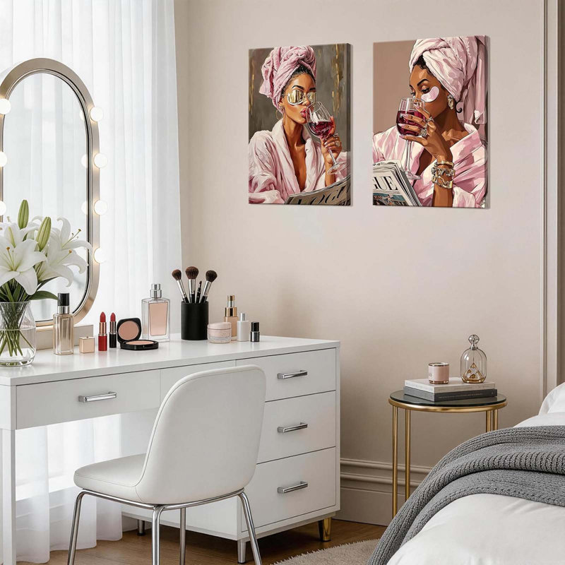 2 Piece Wrapped Canvas Wall Art