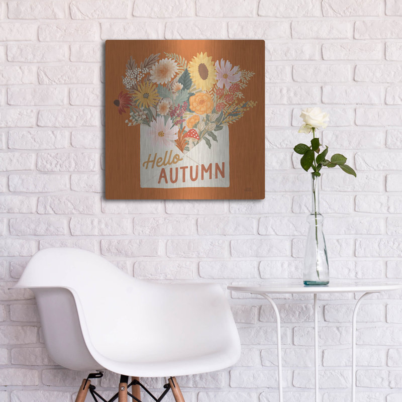 Art mural luxueux «Autumn Meadow 4» par Laura Marshall, H 24 po x l 24 po