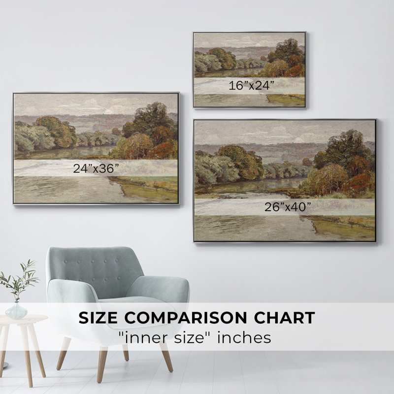 «Vintage Landscape - MLxxv» sur, H 27 po x l 41 po, Argent