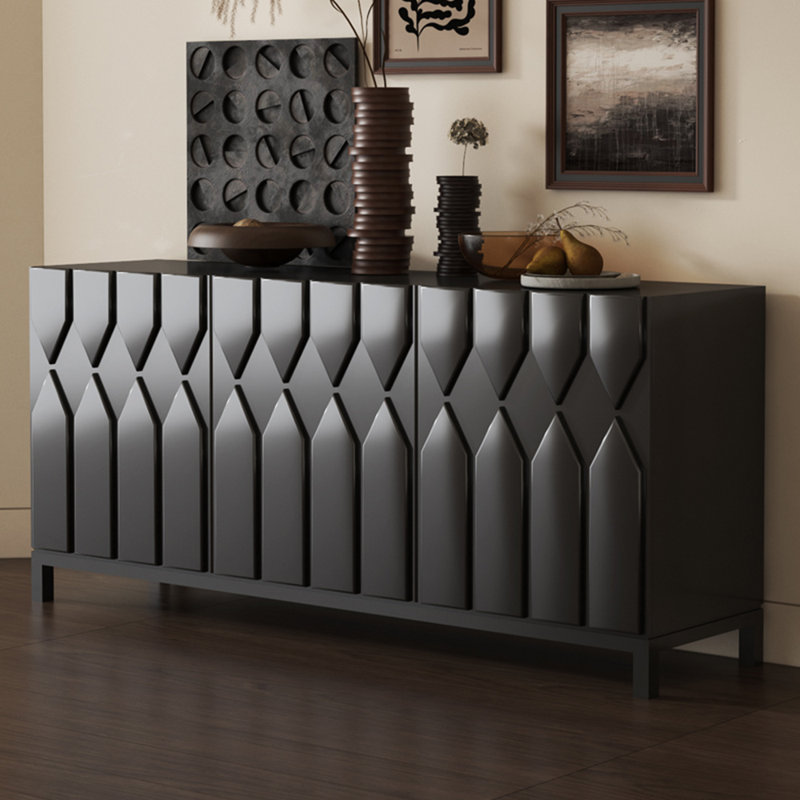 Buffet de style européen rétro minimaliste, H 31,5 po x l 55,1 po x P 15,7 po