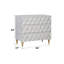 Armoire console argent métallique et champagne