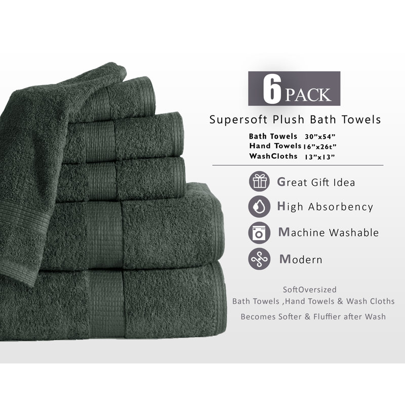 Haughton Cotton Plush Mulit-Size Set, Gray