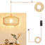 Luminaire suspendu en rotin tressé à la main 11,8 po Boho