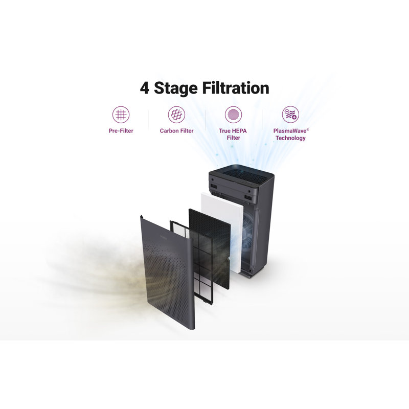 Winix AM80 Black HEPA Air Purifier with Smart Sensors