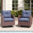 Red Barrel Studio® 2 Pieces Patio Furniture Set with Swivel Chairs, Rattan Wicker Rocking Glide Chairs-190912235