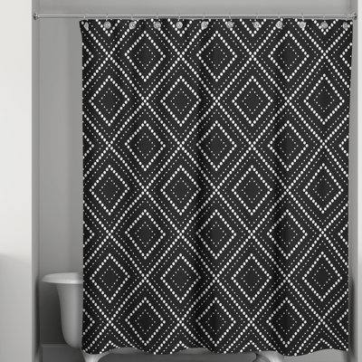Rideau de douche simple à motif géométrique