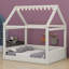 Upholstered House Daybed With LED Light Strips-1721567635
