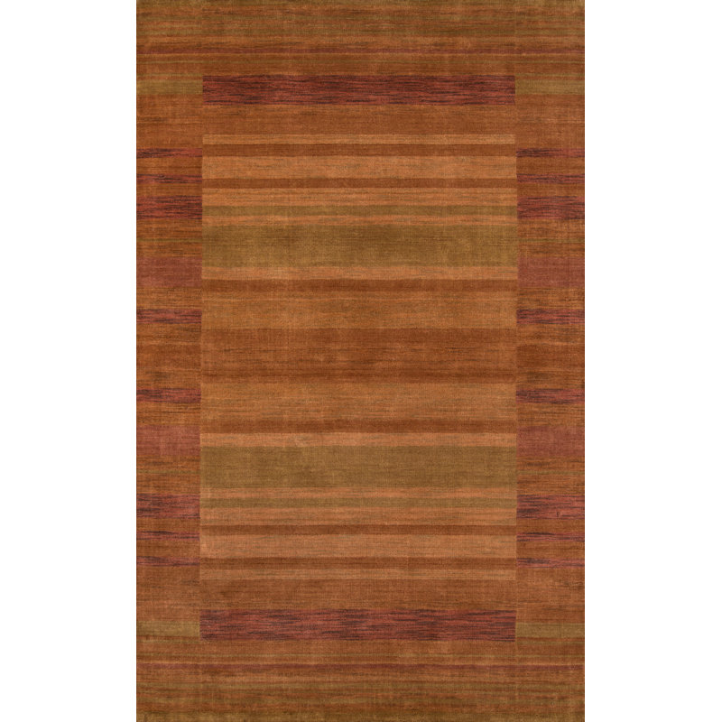 Tapis géométrique en laine tissé à la main Donaghy, Rectangle 2 pi x 3 pi