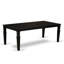 L'ensemble de table de salle à manger 7 pièces se compose d'une table en bois et de 6 chaises de salle à manger Modren en tissu bleu marine foncé avec dossier élégant - finition noire-205463655-205463652-241490689