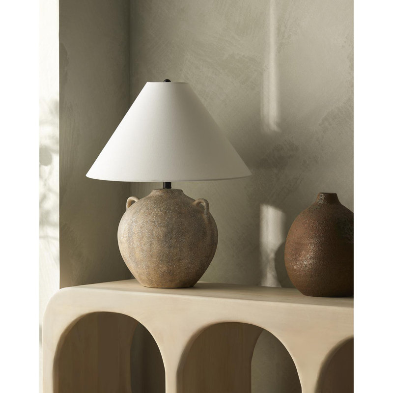 Ceramic Accent Lamp, Gray