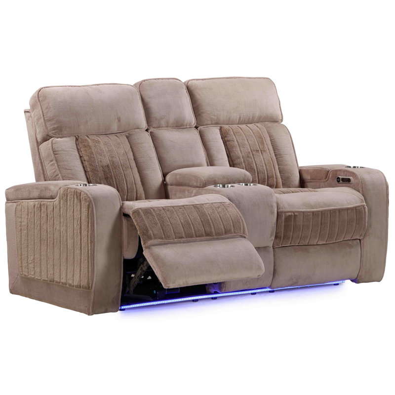 Causeuse inclinable électrique, Polyester brun