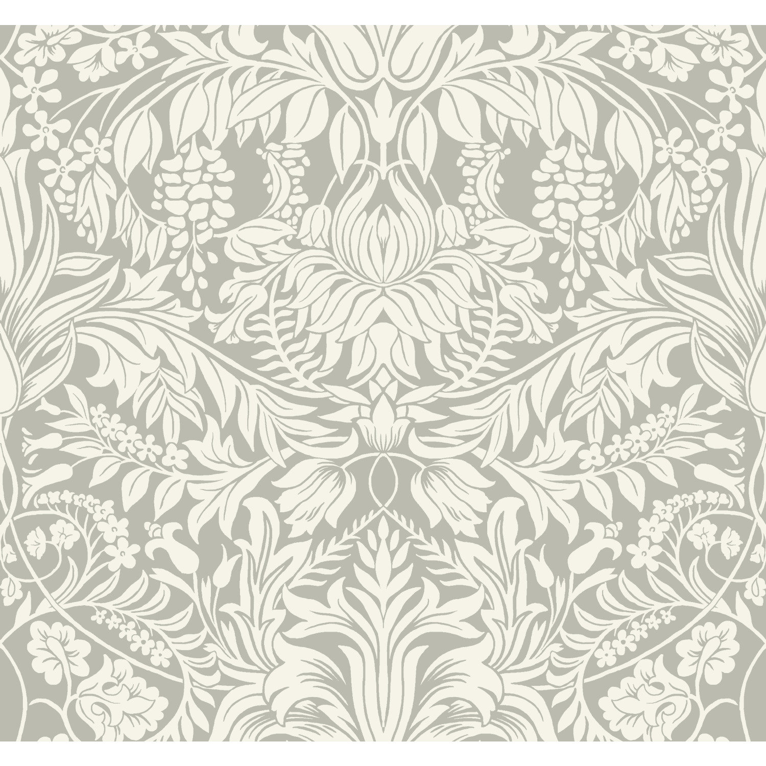 Harmonia Floral Wallpaper, Gray