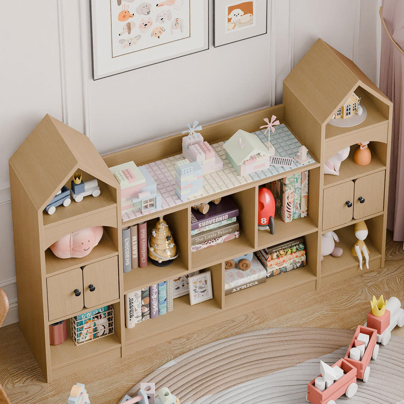 Bookcase And Toy Storage Organizer, Oak
