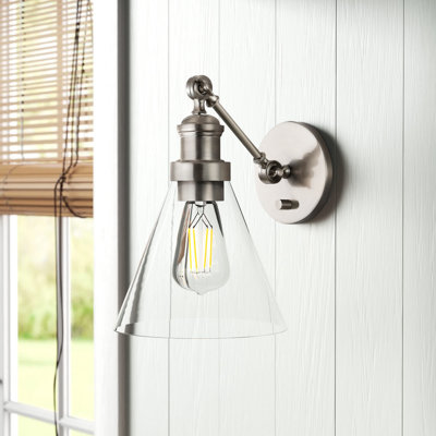 Edmont Iron Plug-in Swing Arm Sconce