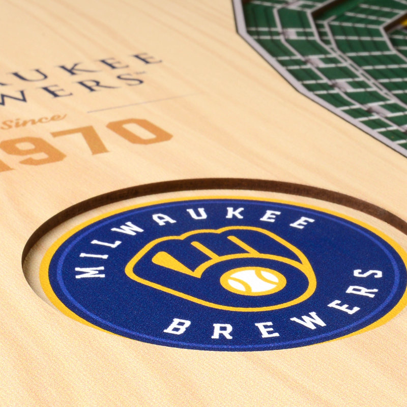 MLB 5-Layer StadiumViews 3D Wall Art, Milwaukee Brewers