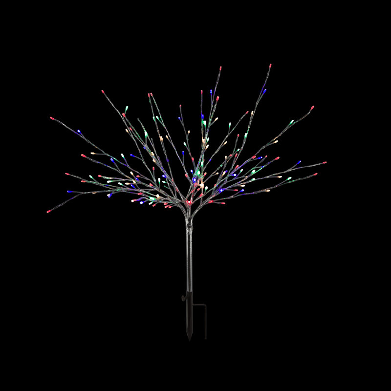 Alpine Lighted Trees & Branches, Multi-Colored LED
