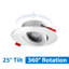 DGC 4-Inch White Selectable Canless Adjustable Gimbal LED Recessed Downlight-79155617