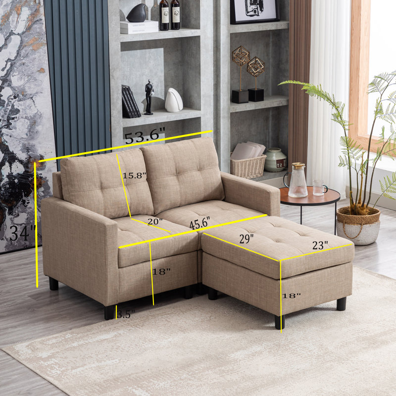 53.6" Upholstered Loveseat