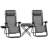 Outsunny Zero Gravity Chair Set With Side Table, Grey, Patio Set, Patio Seating Set, Conversation Set-1683679598
