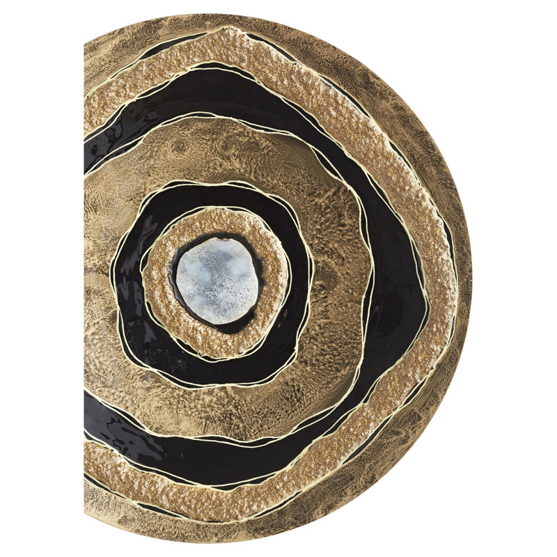 Skipping Rocks Rustic Abstract Wall Decor on Metal, 23.75" H x 23.75" W x 3.75" D