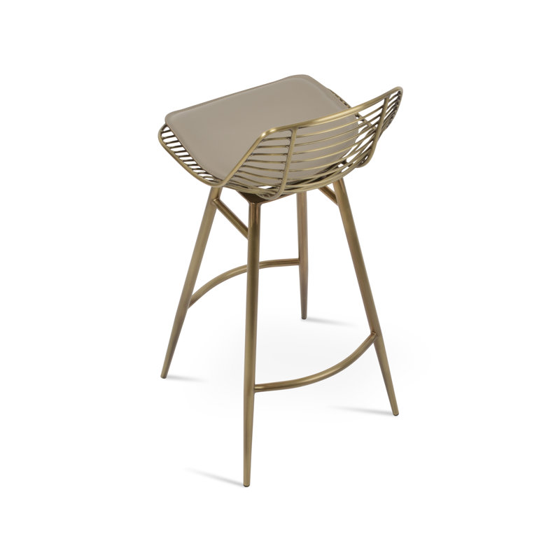 Mini tabourets Tiger Galata, Os, Laiton, Tabouret de bar (siège d'une hauteur de 29,5 po)