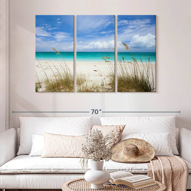 Gillard Grassy, plage des Caraïbes, H 32 po x l 50 po