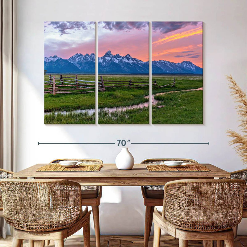 Alvord Grand Teton Sunset Horizon, 42" H x 65" W