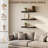 16“W Floating Shelves for Wall Decor, Kitchen, Bathroom, Workspace(set Of 3), Black-1771612358