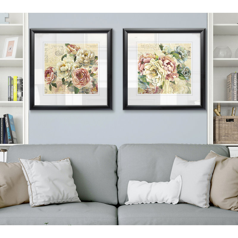 Scente lettre I - ensemble de 2 reproductions de cadres photo, Cadre noir