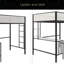 Lit mezzanine avec bureau et tablettes-622648202